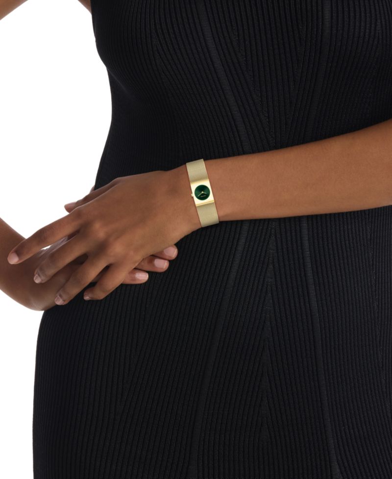 Women's CK Pulse Gold Tone Stainless Steel Mesh Bracelet Watch 21.5mm