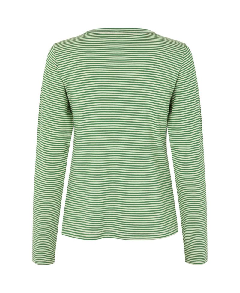 Women's Daritha Long-Sleeve Striped Crewneck T-Shirt