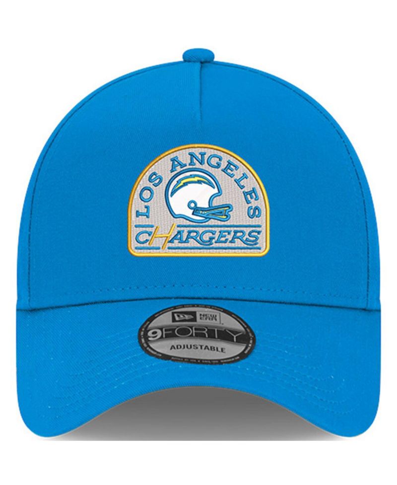 Men's Powder Blue Los Angeles Chargers Charger Power A-Frame 9FORTY Trucker Adjustable Hat