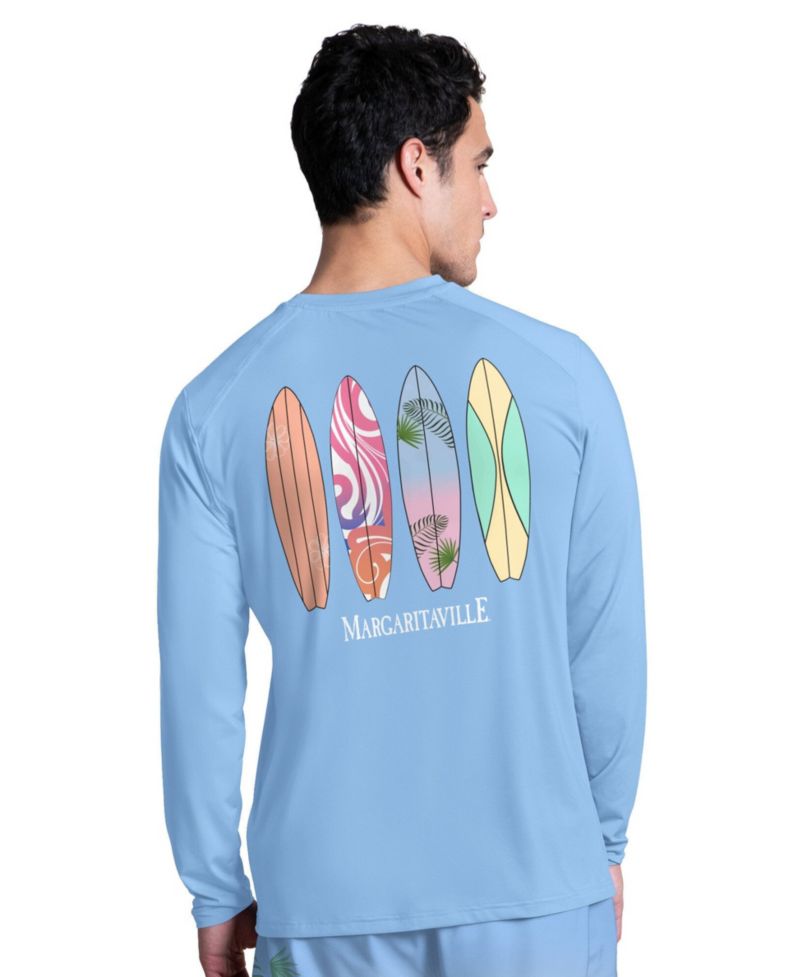 Men's Light Blue Buffalo Bills Life's A Beach Long Sleeve Rashguard