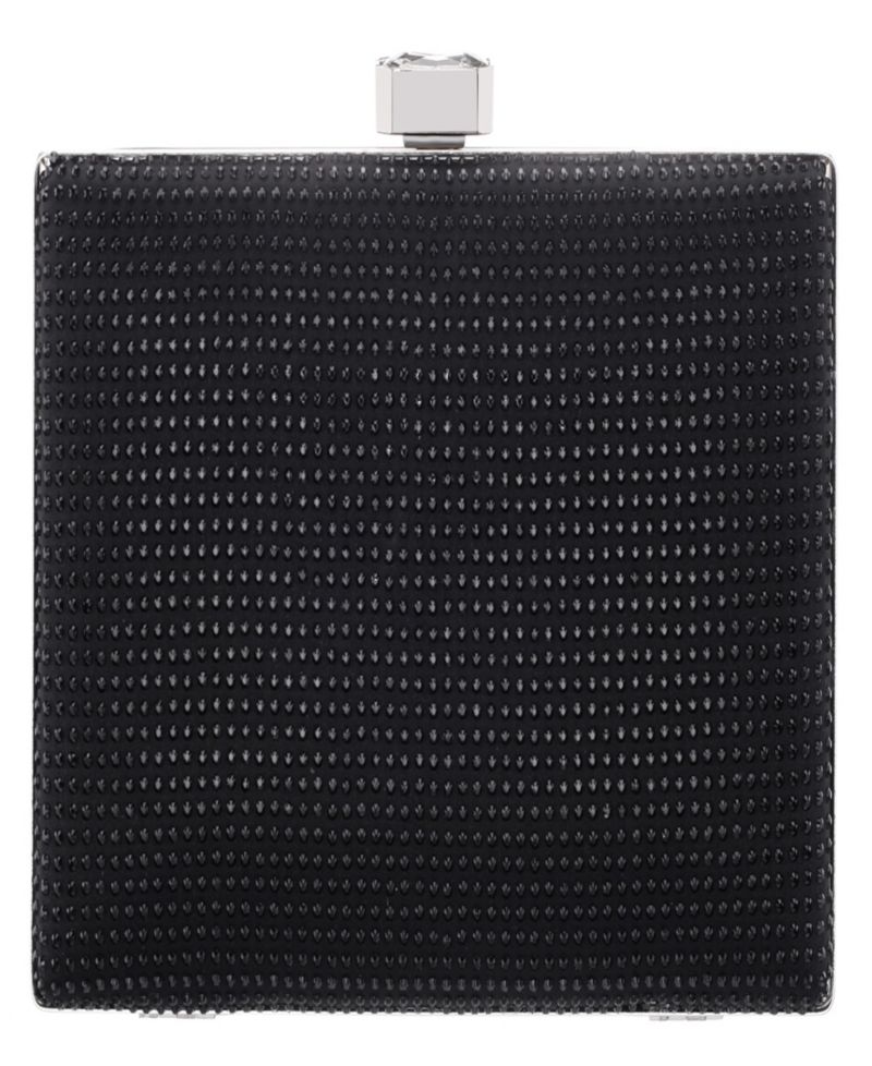 Crystal Minaudiere Lift Lock Clutch