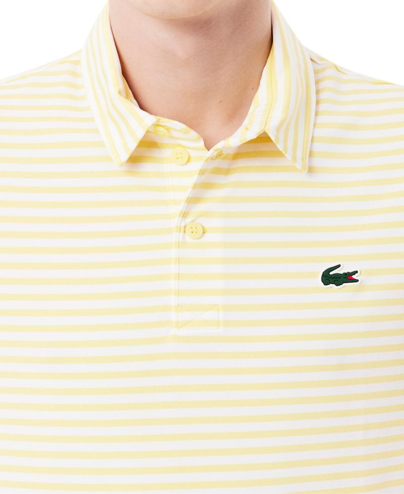 Men's Short Sleeve Striped Performance Polo Shirt