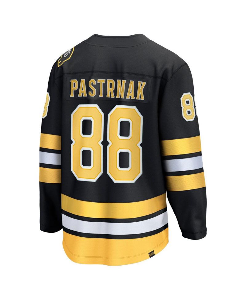 Men's David Pasternak Black Boston Bruins Home Breakaway Player Jersey