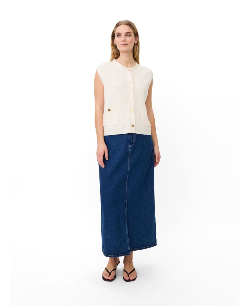 Women's MaLossan Button-Front Crew Neck Knit Vest