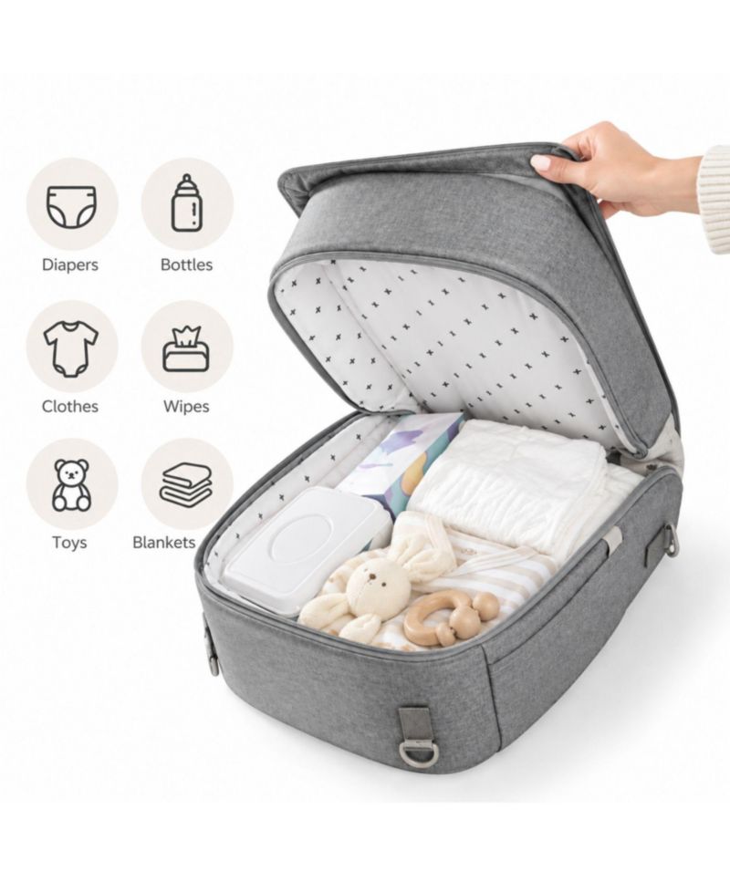 Portable Baby Changing Bag Backpack with Fold-Out Changing Station