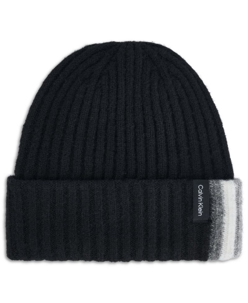 Women's Colorblock Fold Over Cuff Beanie