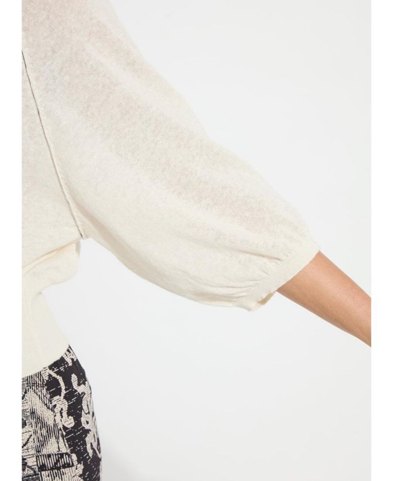 Women's Anabela Oversized Lightweight Raglan Long-Sleeve Linen-Cotton-Blend Sweater