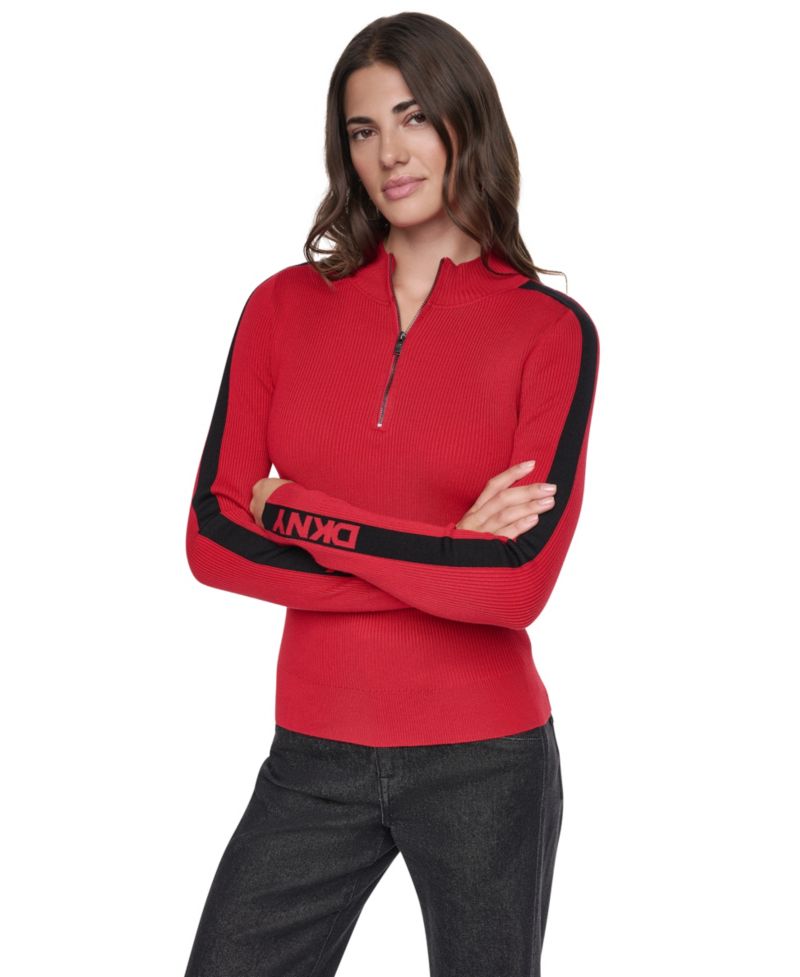 Women's Quarter-Zip Mock Neck Sweater