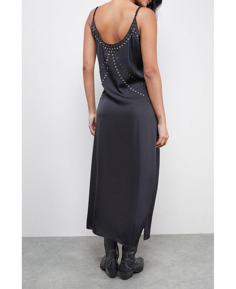 Women's Premium Stud Embellished Slip Dress