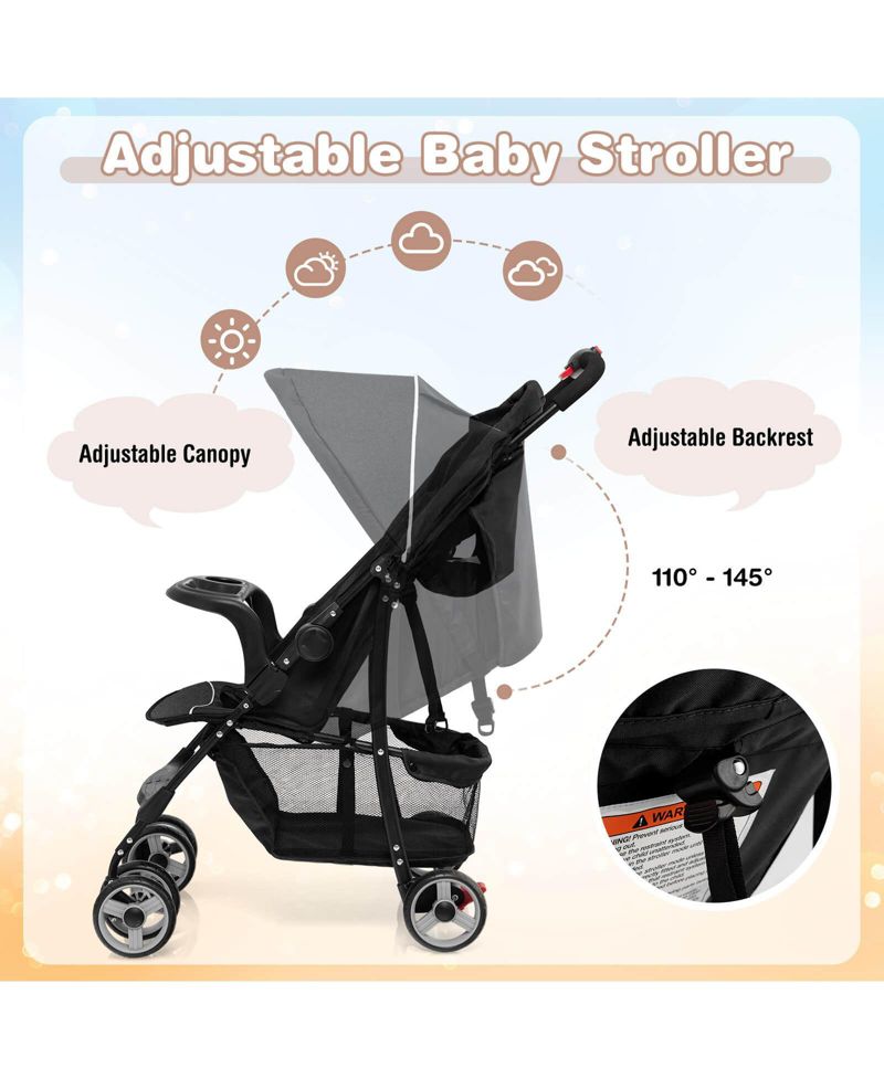 / Foldable, Lightweight, Travel-friendly, 5-Point Safety System / Toddler Stroller