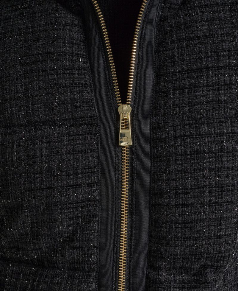 Women's Tweed Sparkle Puffer Long Coat