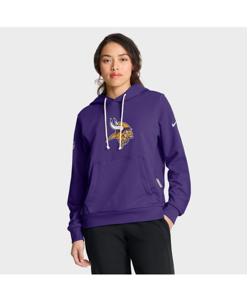 Women's Purple Minnesota Vikings Sideline Standard Issue Initial Home Dri-FIT Hoodie