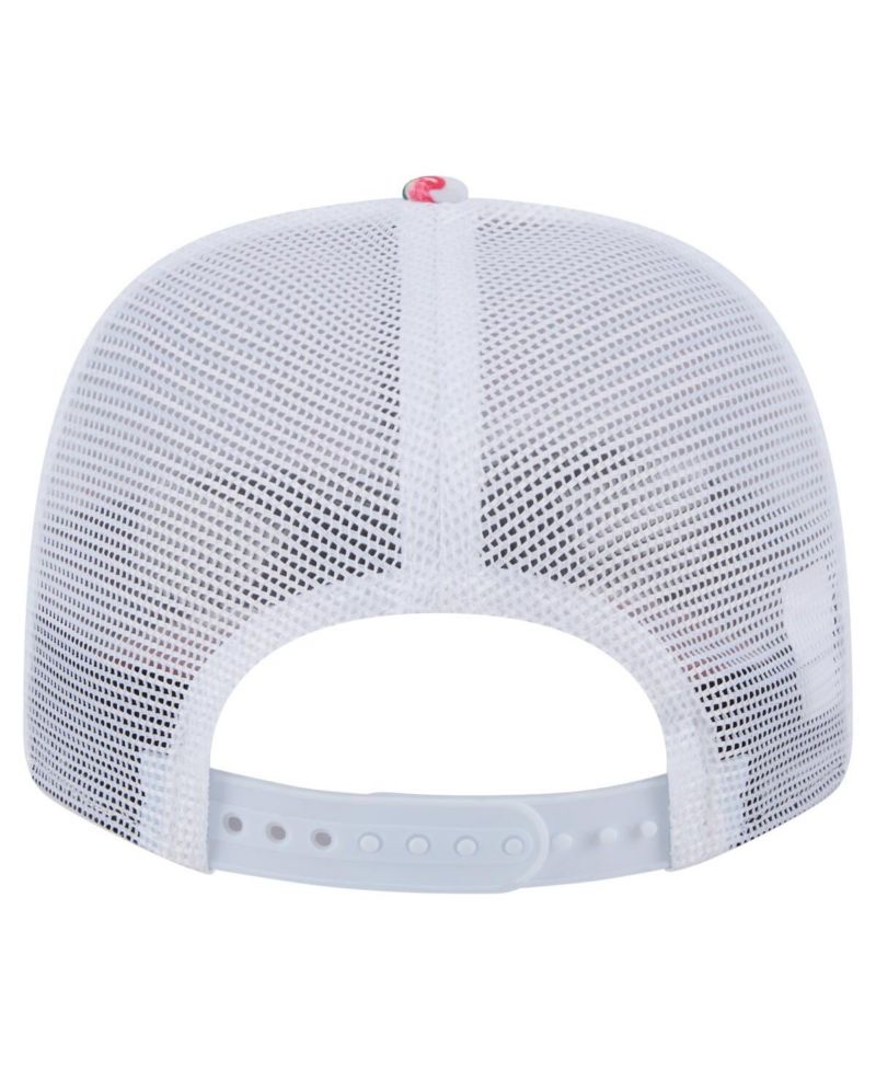 Men's White Athletics Flamingo Mesh Back 9SEVENTY Stretch-Snap Hat