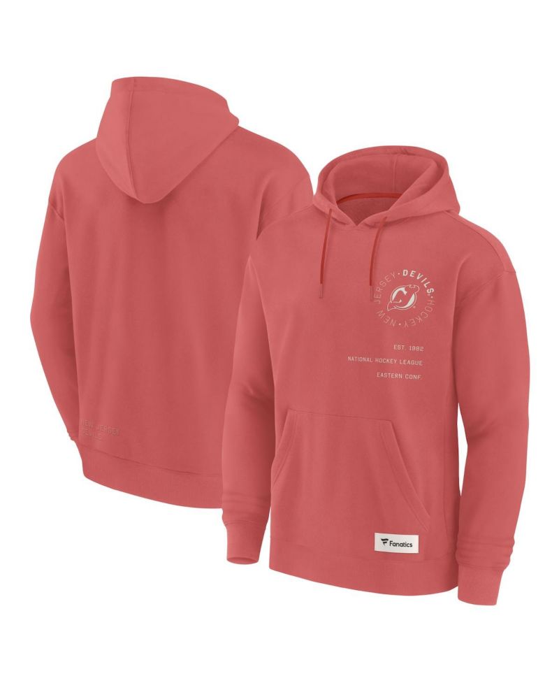 Men's Red New Jersey Devils Future Ground Info Pullover Hoodie