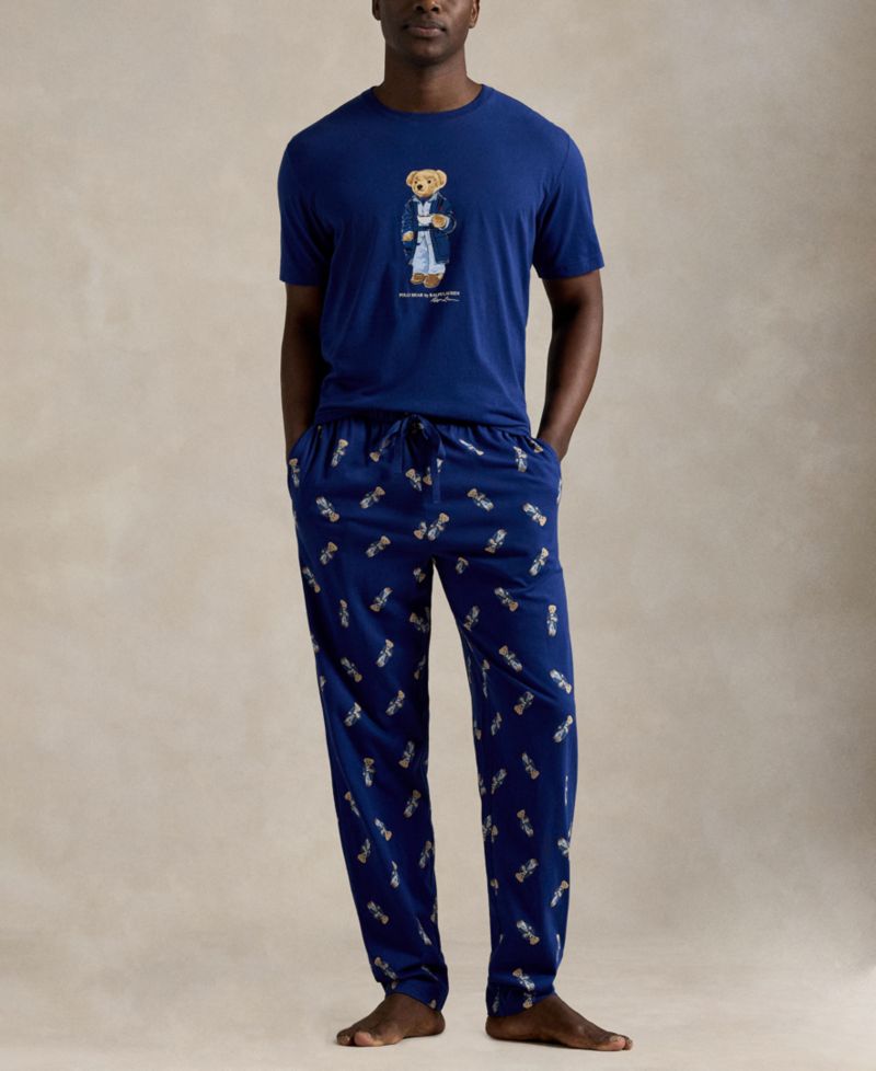 Мужская футболка Polo Bear и пижамные штаны, комплект из 2 предметов
