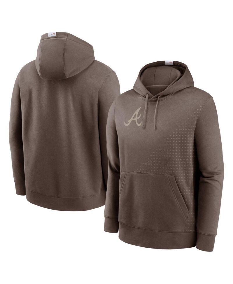 Men's Light Brown Atlanta Braves Statement Pullover Hoodie
