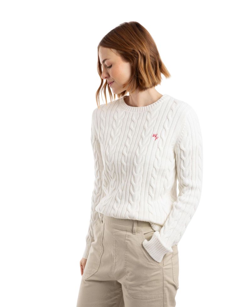 Women's Amberise Crew Neck Cable Knit Jumper