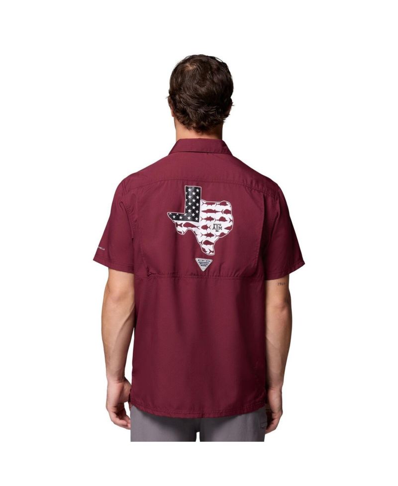 Men's Maroon Texas A&M Aggies Slack Tide Camp Button-Up Shirt