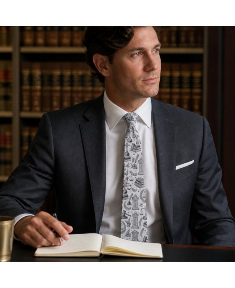 Men's Esquire Law Silk Novelty Necktie