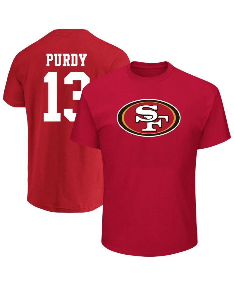 Men's Brock Purdy Scarlet San Francisco 49ers Big & Tall Player Name & Number T-Shirt