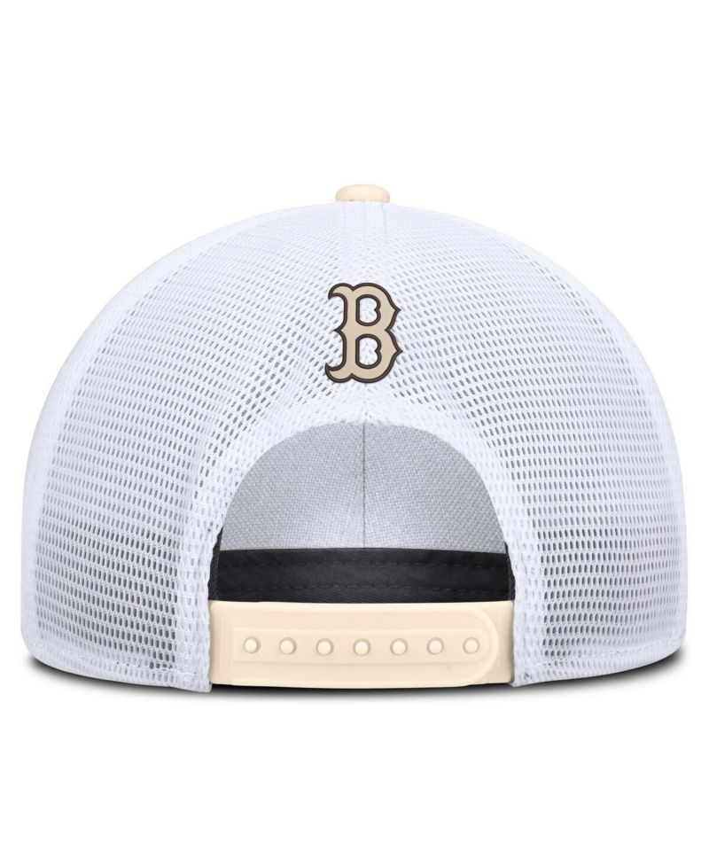 Men's Natural/White Boston Red Sox Rise Dri-FIT Trucker Adjustable Hat