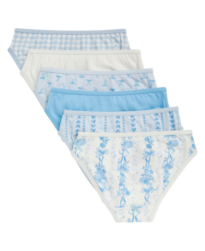 Girls' 4-14 Cotton Bikini Underwear, 6-Pack