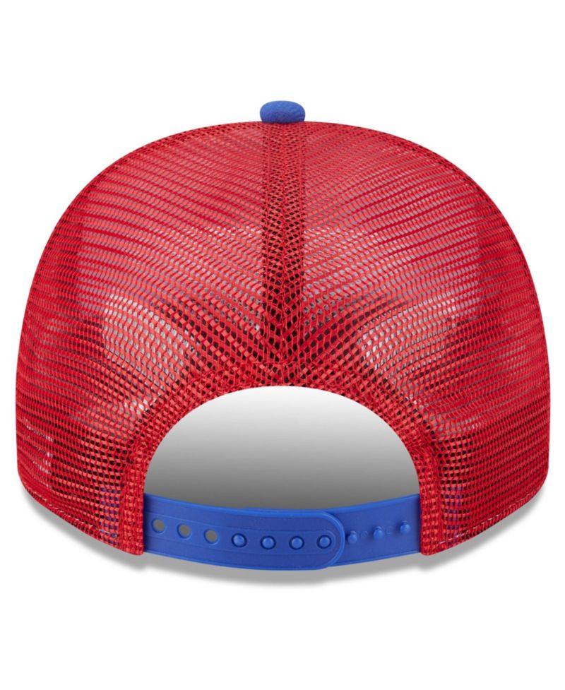Men's White/Red LA28 Summer Olympics Retro Stripe Rope A-Frame 9FIFTY Trucker Snapback Hat