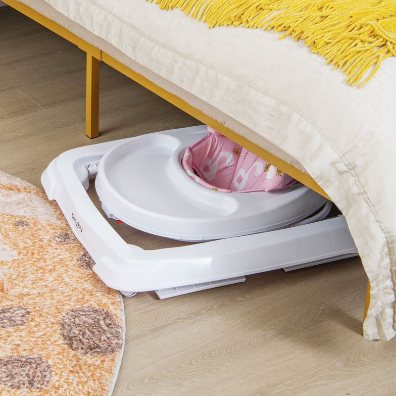 Foldable Baby Activity Walker with Adjustable Heightand Detachable Seat