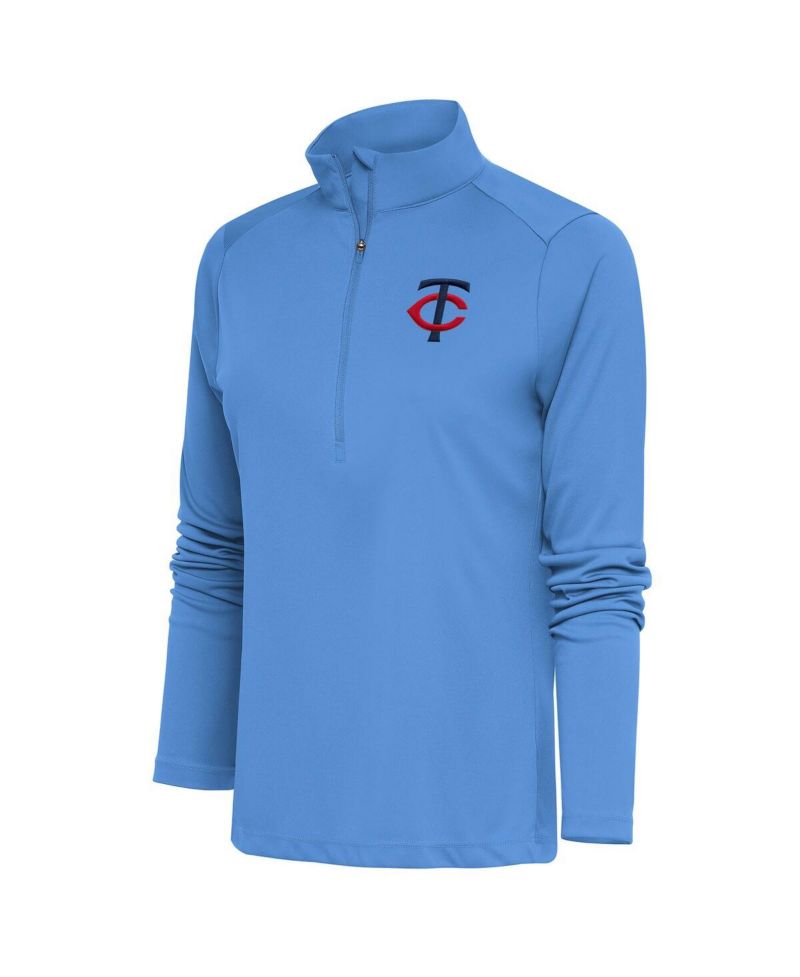 Women's Light Blue Minnesota Twins Tribute Half-Zip Pullover Top