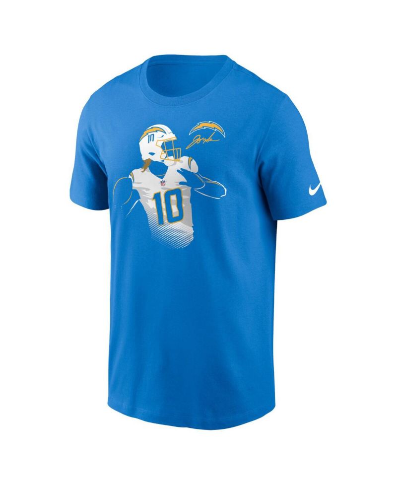 Men's Justin Herbert Powder Blue Los Angeles Chargers Player Graphic T-shirt