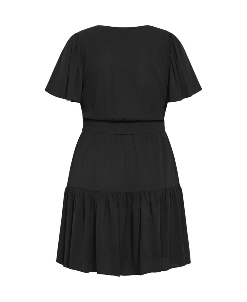 Plus Size Catherine Faux Wrap Tier Dress