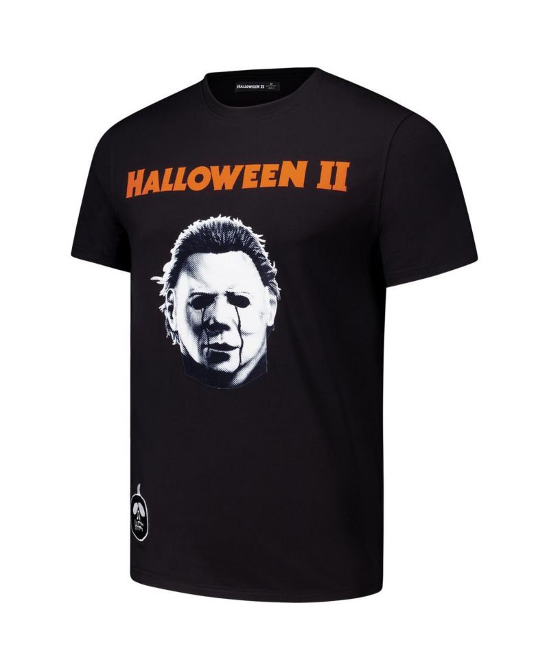 Men's Black Halloween Pumpkin T-Shirt