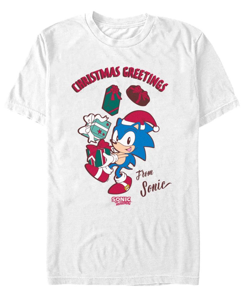 Men's Merry Christmas Sonic Short Sleeve T-Shirt