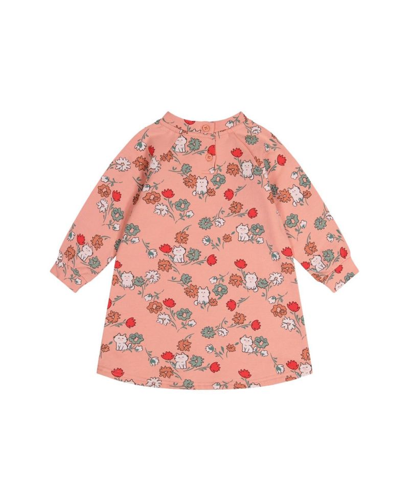 Little Girls Girl's(6-8) Cat Print French Terry Dress