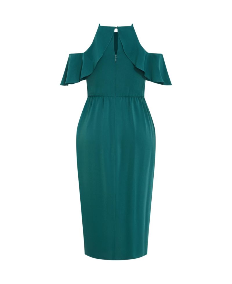 Women's Love Siren Ruffle Shoulder Dress