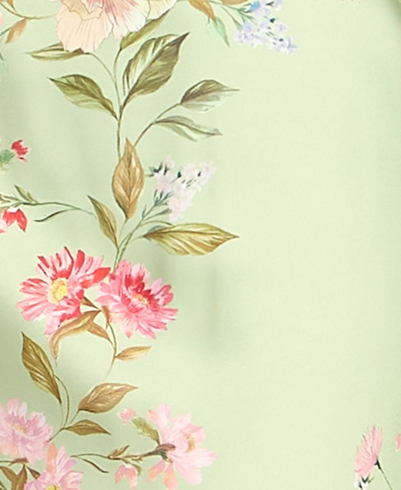 Juniors' Floral Print Strapless Gown