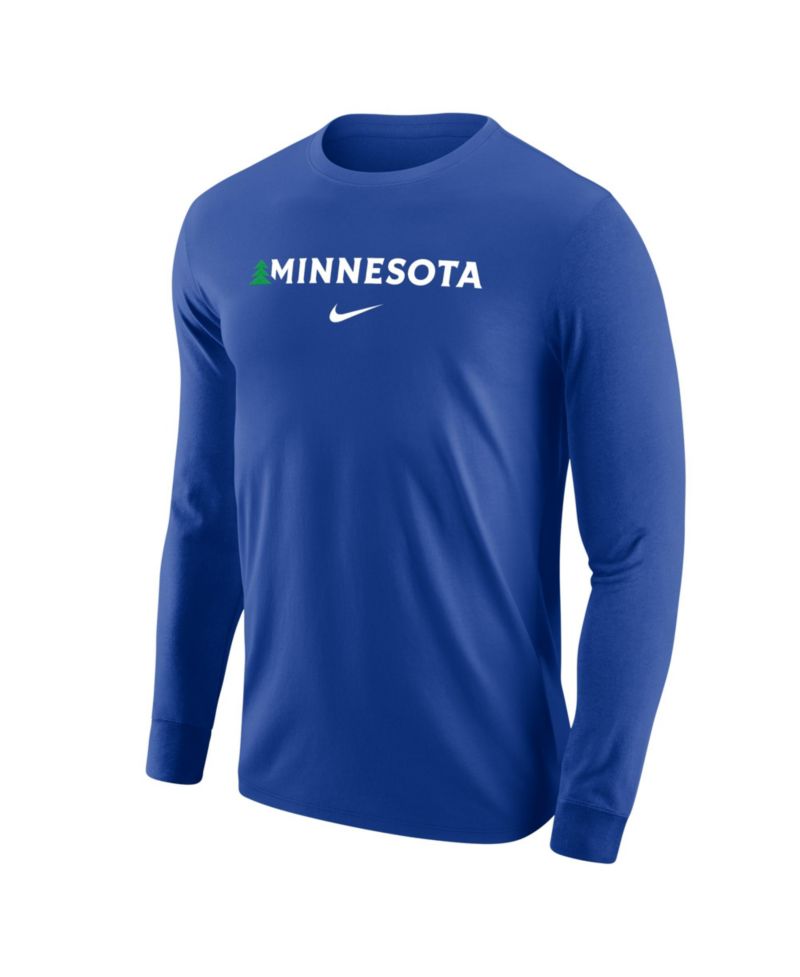 Men's Blue Minnesota Timberwolves Core Long Sleeve T-Shirt