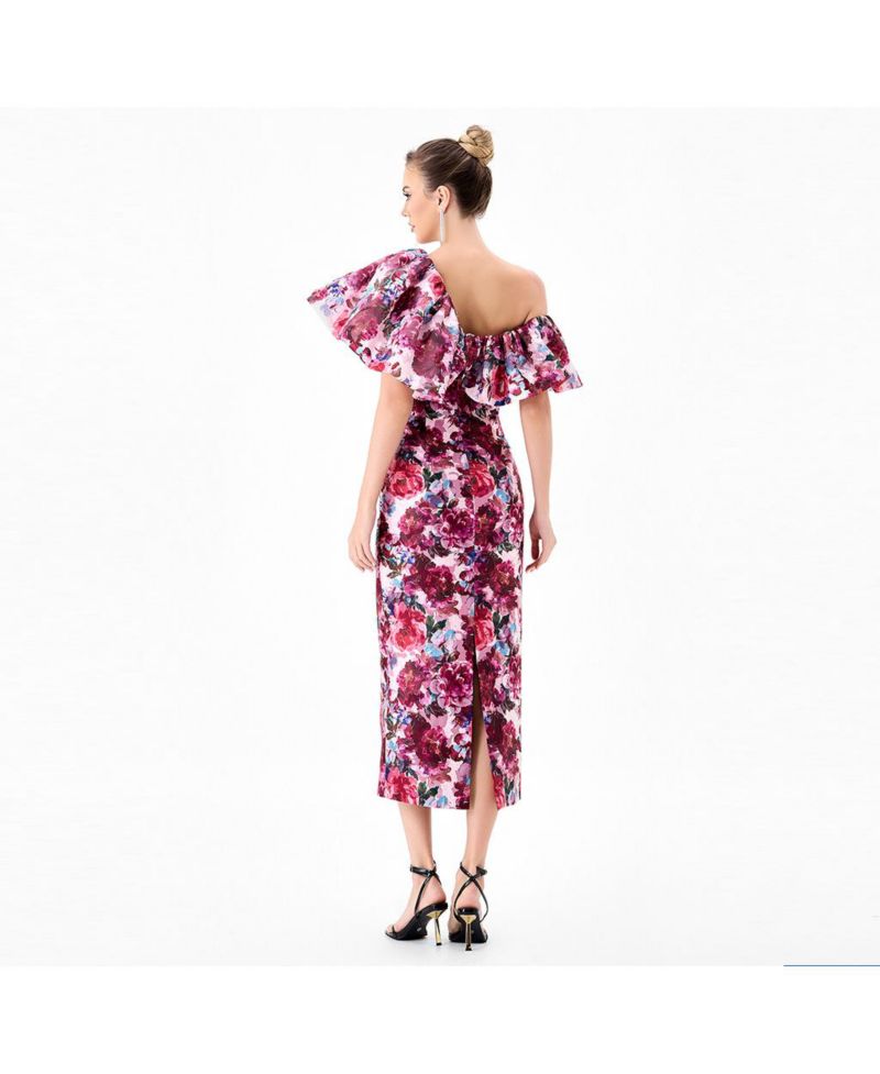 Women's Gilea Floral Ruffle Midi Dress