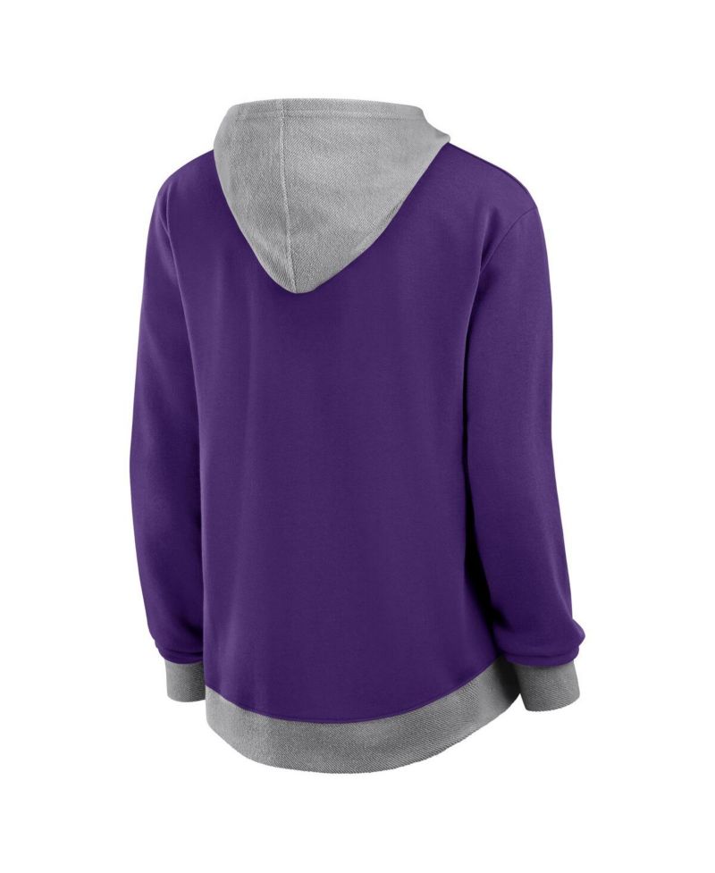 Women's Purple Minnesota Vikings Hit It French Terry Full-Zip Hoodie