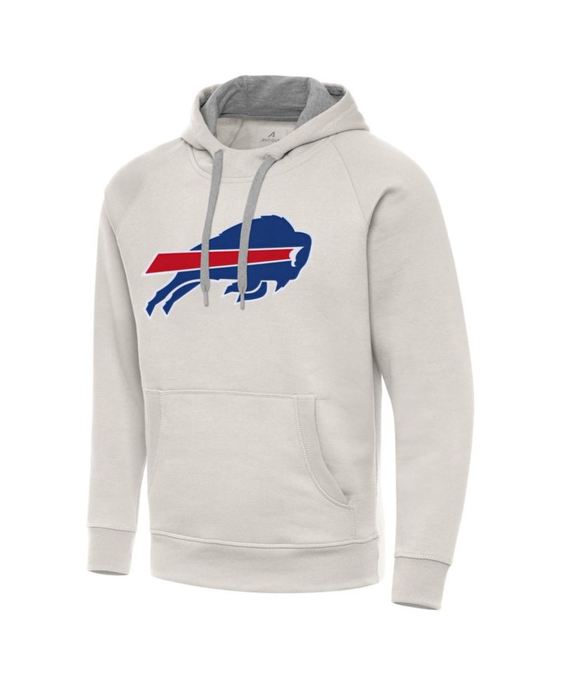 Men's Cream Buffalo Bills Victory Raglan Pullover Hoodie