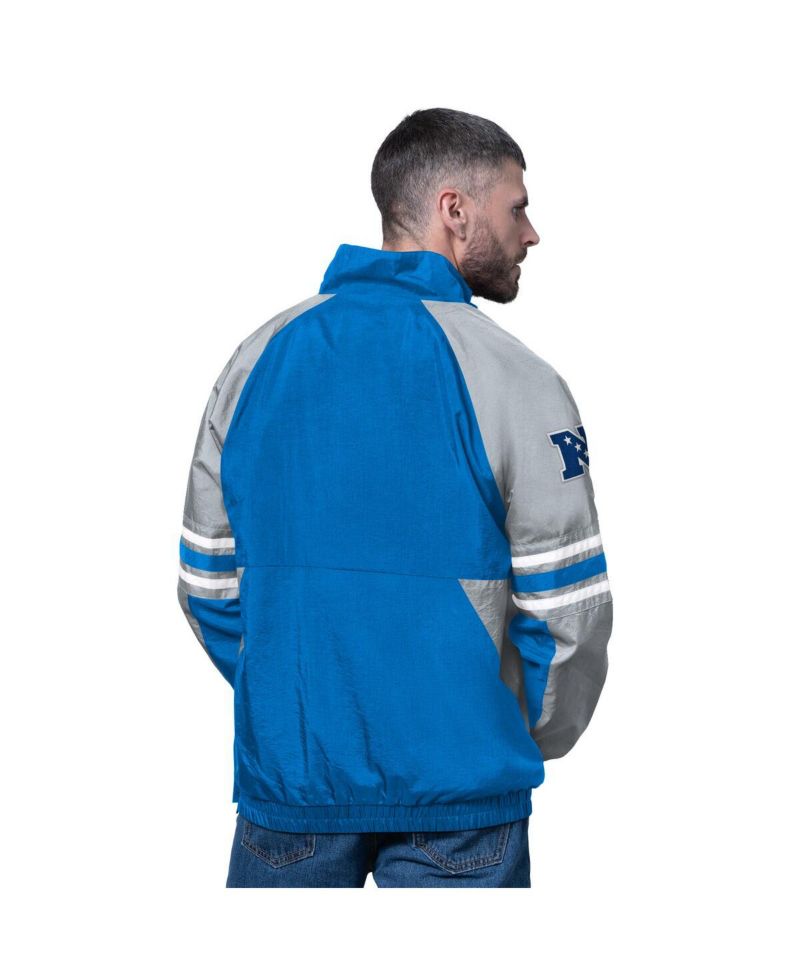 Men's Blue Detroit Lions Prospect Half-Zip Pullover