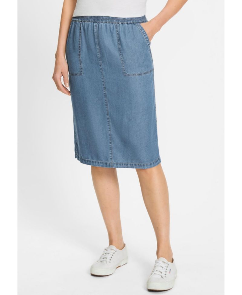 Women's Soft Denim Pull-On Skirt