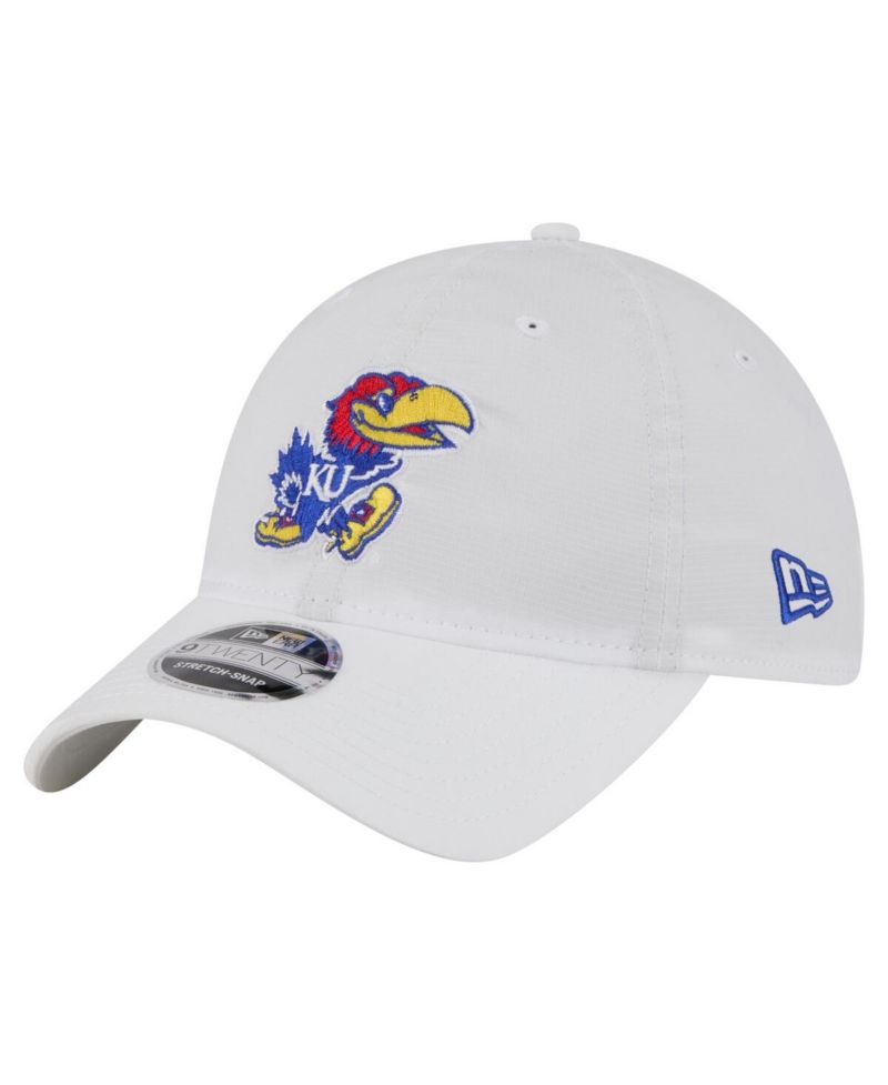 Men's White Kansas Jayhawks Active Ripstop 9TWENTY Adjustable Hat