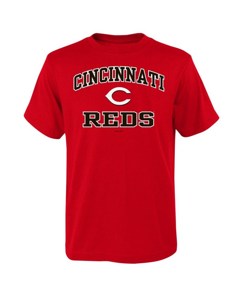 Big Boys Red Cincinnati Reds Heart and Soul T-shirt