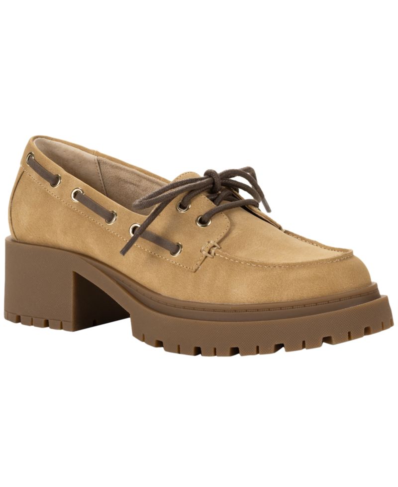 Women's Theraa Lug Sole Block Heel Loafers