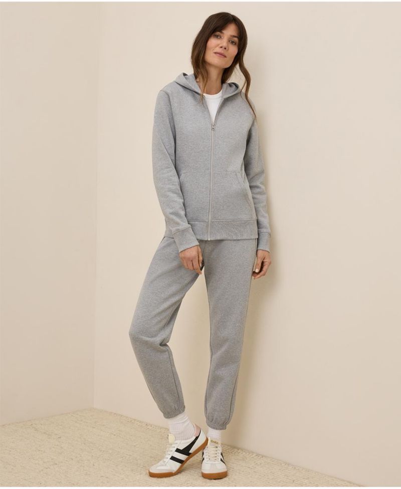Women's Organic Cotton Cloud Brushed Fleece Zip Hoodie