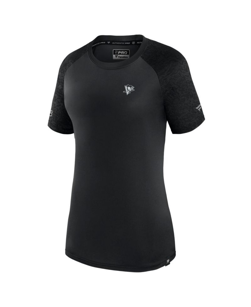 Women's Black Pittsburgh Penguins Authentic Pro Tech T-Shirt