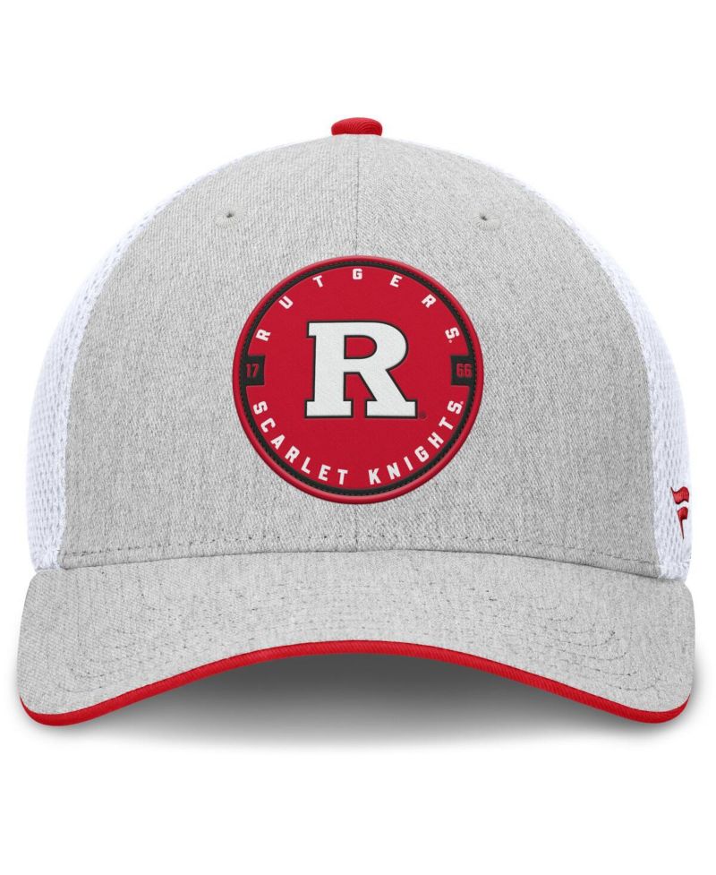 Men's Heather Gray/White Rutgers Scarlet Knights Trigger Flex Hat