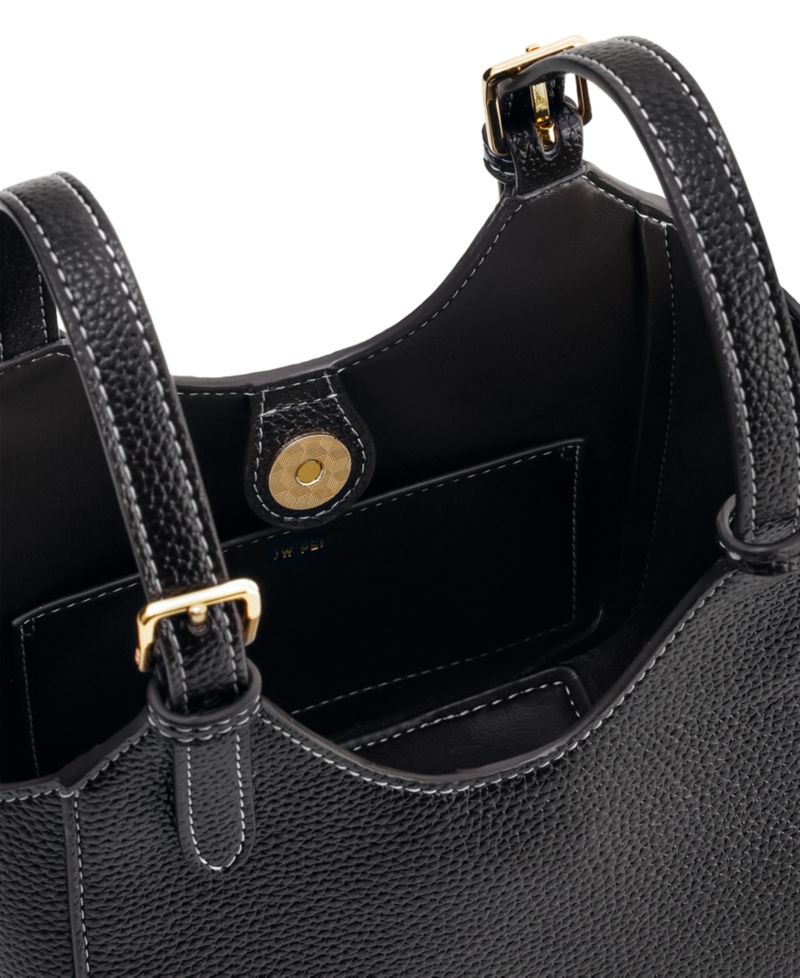 Ines Padlock Mini Lychee Pattern Tote Handbag