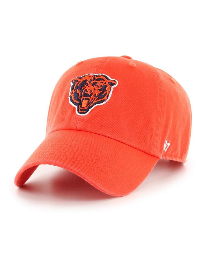 Men's Orange Chicago Bears Historic Logo Clean Up Adjustable Hat